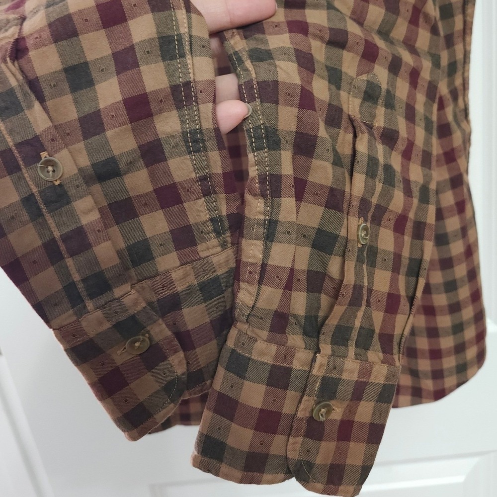 Ingram Mens Plaid Button Down Shirt Long Sleeve Made in Italy Size M - Picture 7 of 9